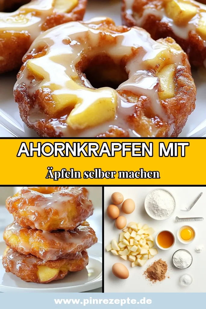 Entdecke das köstliche Rezept für Ahorn-Glasierte Apfelkrapfen! Diese selbstgemachten Krapfen sind einfach zuzubereiten und zaubern den perfekten Genuss für jeden Anlass. Frittieren Sie die Krapfen mit Ahornsirup und genießen Sie die süße Glasur. Ideal für eine Nachmittagsüberraschung oder als Dessert. Probiere dieses Apfelkrapfen Rezept aus und teile deine Kreationen! #Apfelkrapfen #Krapfenfrittieren #Foodie #Backen