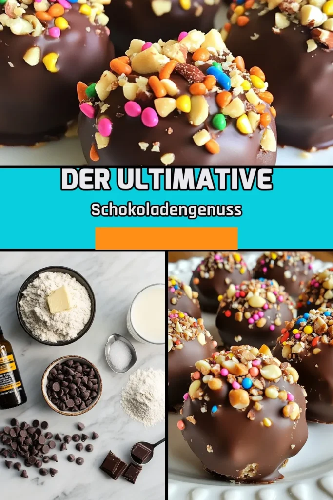 Entdecke unser unwiderstehliches Rezept für Schokoladenkeksteig Trüffel! Diese dekadente Trüffel sind einfach selbstgemacht und perfekt für süße Snacks. Du wirst niemals glauben, wie lecker einfache Trüffel mit Schokolade sein können! Verwöhne dich und andere mit dieser genussvollen Leckerei. Speichere das Rezept und teile deinen Keksgenuss! #SchokoladenkeksteigTrüffel #TrüffelRezept #süßeSnacks #SchokoladenkekseSelbstgemacht