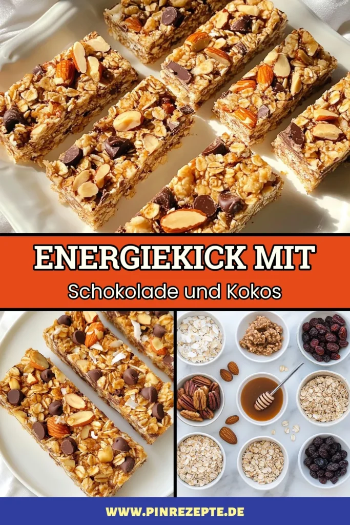 Entdecken Sie das Rezept für köstliche Kokos-Schokoladen-Granola-Riegel! Diese gesunden Snacks selber machen Sie ganz einfach und schnell. Glutenfreie Snack-Ideen, die Sie ansprechen werden! Unsere einfachen Granola-Riegel sind ohne Zucker gebacken und perfekt für unterwegs. Schauen Sie sich dieses Rezept an und genießen Sie gesunde Snack-Momente! Speichern Sie es für später! #KokosSchokoladenGranolaRiegel #GesundeSnacks #EinfacheGranolaRiegel #GlutenfreieSnacks