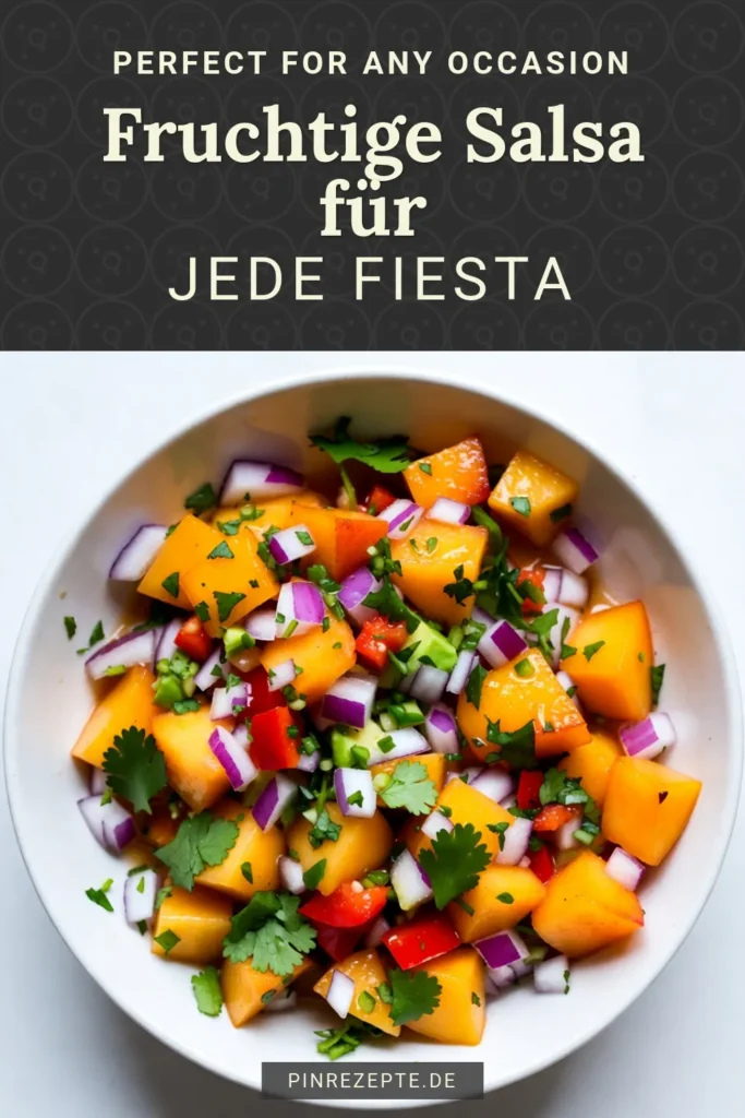 Entdecke unser köstliches Pfirsich Salsa Rezept und genieße die frischen Aromen dieser einfachen Salsa für Grillpartys. Diese frische Salsa mit Pfirsichen ist perfekt für den Sommer und lässt sich mit Avocado verfeinern. Egal ob zu Tortilla-Chips oder Grillgerichten, diese sommerliche Salsa Rezept bringt frischen Wind auf deinen Tisch. Probiere es aus und teile deine Kreationen! #PfirsichSalsa #SalsaRezept #Grillparty #Sommerrezepte