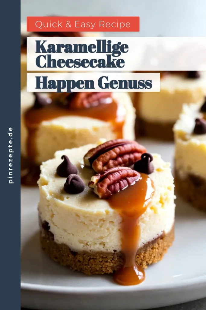 Entdecken Sie das köstliche Rezept für Turtle Cheesecake Bites – die perfekte schnelle Nachspeise! Diese kleinen Käsekuchen mit cremigem Karamell Cheesecake und knackigen Pekannüssen sind ideal für jede Gelegenheit. Einfach zuzubereiten, beeindrucken sie garantiert Ihre Gäste. Perfekt für Partys oder einfach zum Genießen. Probieren Sie unser einfaches Käsekuchen Rezept aus und sichern Sie sich Ihr Stück Himmel. #Käsekuchen #Dessert #TurtleCheesecakeBites #Nachspeise