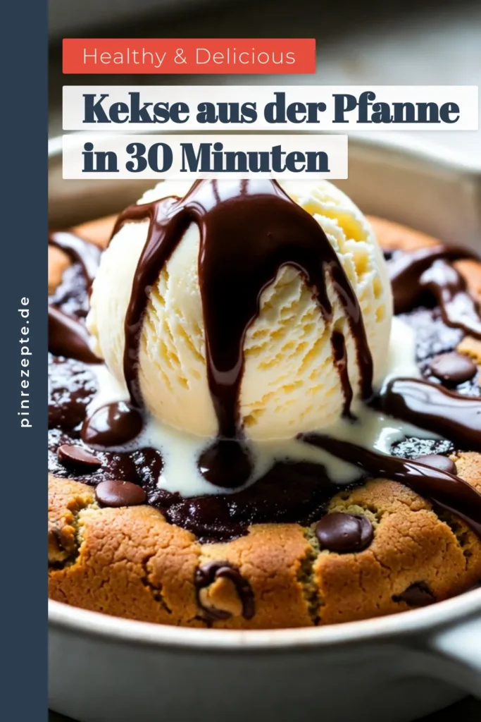 Entdecke die perfekte Kombination aus Schokoladenkeksen und Pfannenrezepten mit diesen einfachen Schokoladenkeksen aus der Pfanne! Dieses Rezept für Schokoladenkekse Pfanne ist schnell und einfach zuzubereiten und überzeugt mit seiner köstlichen Schokoladennote. Ideal für ein schnelles Dessert oder zum Teilen mit Freunden. Speichere dieses Rezept jetzt und genieße die warmen, schmelzenden Kekse! #Schokoladenkekse #PfannenrezepteKekse #einfachesSchokoladengebäck #KeksausderPfanne