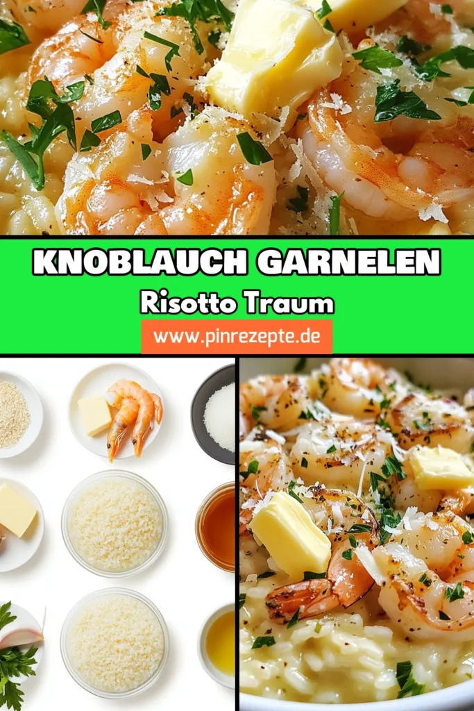 Entdecke das köstliche Knoblauch Butter Garnelen Risotto, ein cremiges Risotto Rezept, das einfach zubereitet ist und perfekte Garnelen für jedes Essen bietet. Ideal für Fans italienischer Risotto Varianten! Mit Arborio Reis und einer unwiderstehlichen Mischung aus Butter und Parmesan wird dieses Garnelen Rezept einfach zum Highlight deiner Küche. Probiere es aus und lass dich von diesem Geschmackserlebnis verzaubern. Jetzt speichern und gleich ausprobieren! #Risotto #Garnelen #ItalienischeKüche #Rezepte