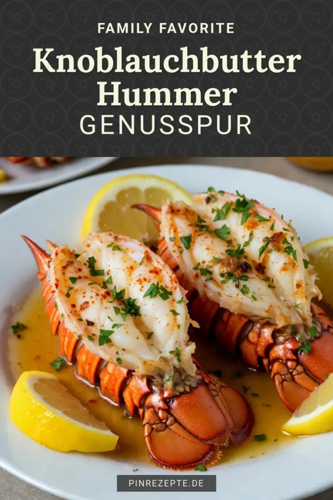 Entdecken Sie dieses köstliche Knoblauchbutter Hummer Rezept! Zubereitet mit Hummer Schwänzen im Ofen, bringt dieses einfache Hummerrezept eine aromatische Note in Ihre Meeresfrüchte-Gerichte. Servieren Sie die delikaten Hummer-Schwänze mit einer Himmlischen Knoblauchbutter-Mischung und verwöhnen Sie Ihre Gäste. Perfekt für besondere Anlässe oder ein romantisches Dinner. Jetzt nachkochen und genießen! #Hummer #Meeresfrüchte #Knoblauchbutter #EinfacheRezepte