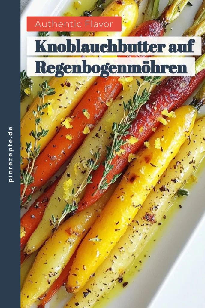 Entdecken Sie unser einfaches Rezept für Knoblauchbutter Möhren! Diese gerösteten Regenbogenmöhren sind die perfekte gesunde Beilage für jedes Gericht. Mit frischem Thymian und einer köstlichen Knoblauchbutter-Mischung werden diese vegetarischen Möhren zum Hit auf Ihrem Tisch. Ideal für Familienessen oder Gäste. Lassen Sie sich dieses köstliche Thymian Möhren Rezept nicht entgehen und speichern Sie es für Ihre nächste Mahlzeit! #KnoblauchbutterMöhren #RegenbogenmöhrenRezept #GesundeBeilagen #VegetarischeMöhren