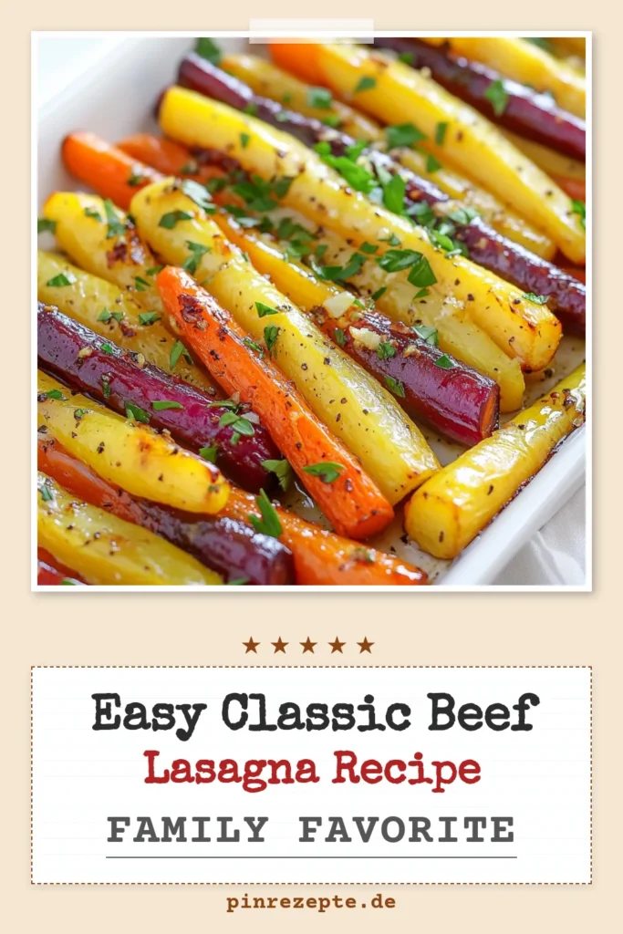 Entdecken Sie unser köstliches Regenbogenkarotten Rezept mit Knoblauchbutter! Diese gerösteten Karotten sind die perfekte vegetarische Beilage für jedes Gericht. Einfach zuzubereiten und voller Geschmack, werden sie Ihre Gäste begeistern. Verleihen Sie Ihrem Tisch Farbe und Aroma – probieren Sie es aus und speichern Sie das Rezept für Ihre nächste Mahlzeit! #KnoblauchbutterKarotten #RegenbogenkarottenRezept #gerösteteKarotten #einfacheBeilagenrezepte