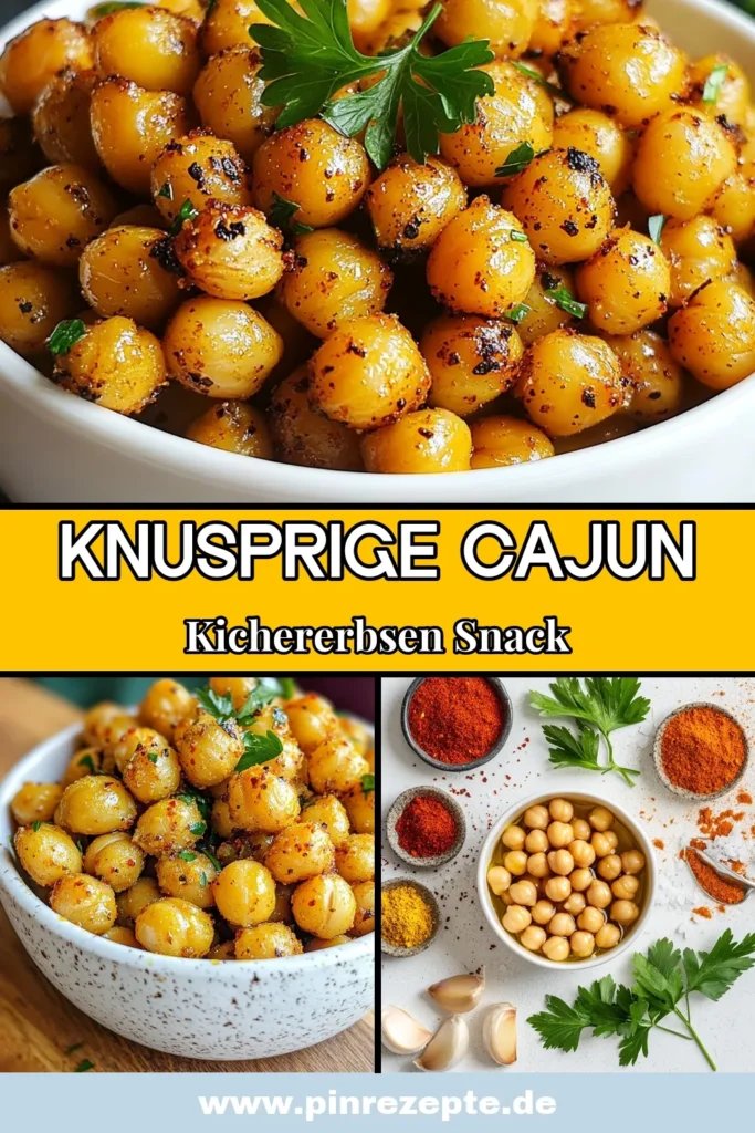 Entdecken Sie unser Rezept für würzige Cajun-Röstkichererbsen – der perfekte gesunde Snack! Diese knusprigen Kichererbsen sind ideal für zwischendurch oder als gesunde Beilage. Mit einem einfachen Kichererbsen Rezept zaubern Sie einen köstlichen Snack, der begeistert. Probieren Sie dieses einfache Rezept für Cajun-Röstkichererbsen und genießen Sie mehr Crunch in Ihrem Leben! Speichern Sie es und teilen Sie Ihre Kreationen! #KichererbsenRezept #gesundeSnackRezepte #CajunRöstkichererbsen #knusprigeKichererbsen