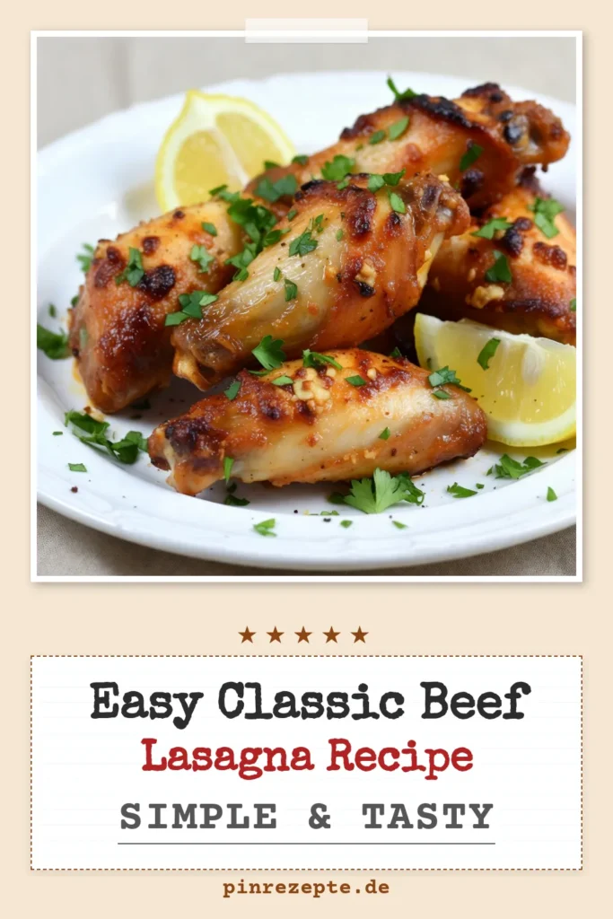 Entdecken Sie unsere köstlichen gebackenen Knoblauch Parmesan Flügel, die perfekte einfache Vorspeise mit Hühnerflügeln! Dieses knusprige Hühnerflügel Rezept vereint Aromen von frisch geriebenem Parmesan und Zitronensaft für ein unvergleichliches Geschmackserlebnis. Ideal für Partys oder als Snack. Speichern Sie das Rezept und lassen Sie sich inspirieren! #HühnerflügelRezept #KnusprigeFlügelImOfen #EinfacheVorspeiseMitHühnerflügeln #ParmesanFlügelMitZitronensaft