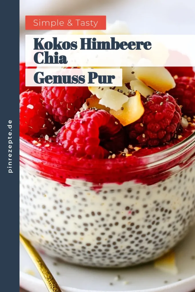 Entdecke unser leckeres Rezept für Kokos Himbeere Chia Pudding – der perfekte gesunde Pudding Rezept für dein veganes Frühstück! Dieses Chia Pudding mit Früchten ist einfach zuzubereiten und kombiniert cremige Kokosmilch mit frischen Himbeeren für ein köstliches Kokosmilch Dessert. Probiere es aus und genieße den Geschmack! Lass dir dieses gesunde Vergnügen nicht entgehen! #KokosHimbeere #ChiaPudding #VeganesFrühstück #GesunderSnack