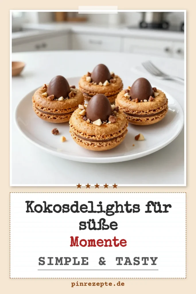 Entdecken Sie unser köstliches Kokos-Makronen Rezept mit den unwiderstehlichen Kokosnuss Nester, die perfekt für Ihr Ostergebäck sind. Diese einfachen Makronen sind nicht nur geschmacklich ein Hit, sondern auch ein echter Blickfang auf jedem Tisch. Füllen Sie die Nester mit süßen Schokoladeneiern für den perfekten Genuss. Probieren Sie dieses Rezept aus und bringen Sie fröhliche Osterstimmung in Ihr Zuhause! #KokosMakronen #KokosnussNester #Ostergebäck #einfachesRezept