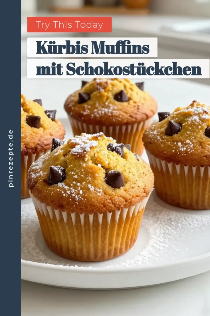 Entdecken Sie das perfekte Rezept für Kürbis-Schokoladenstückchen-Muffins, das nicht nur herbstliche Freude bringt, sondern auch einfach zuzubereiten ist. Diese gesunden Muffins mit Nüssen und dem zusätzlichen Kick von Apfelmus sind ideal für Frühstück oder Snack. Versuchen Sie unser einfaches Kürbismuffins Rezept und genießen Sie den süßen Geschmack von Muffins mit Schokolade und Kürbis. Teilen und speichern Sie dieses Rezept! #KürbisMuffins #Backen #GesundeMuffins #Herbstrezepte