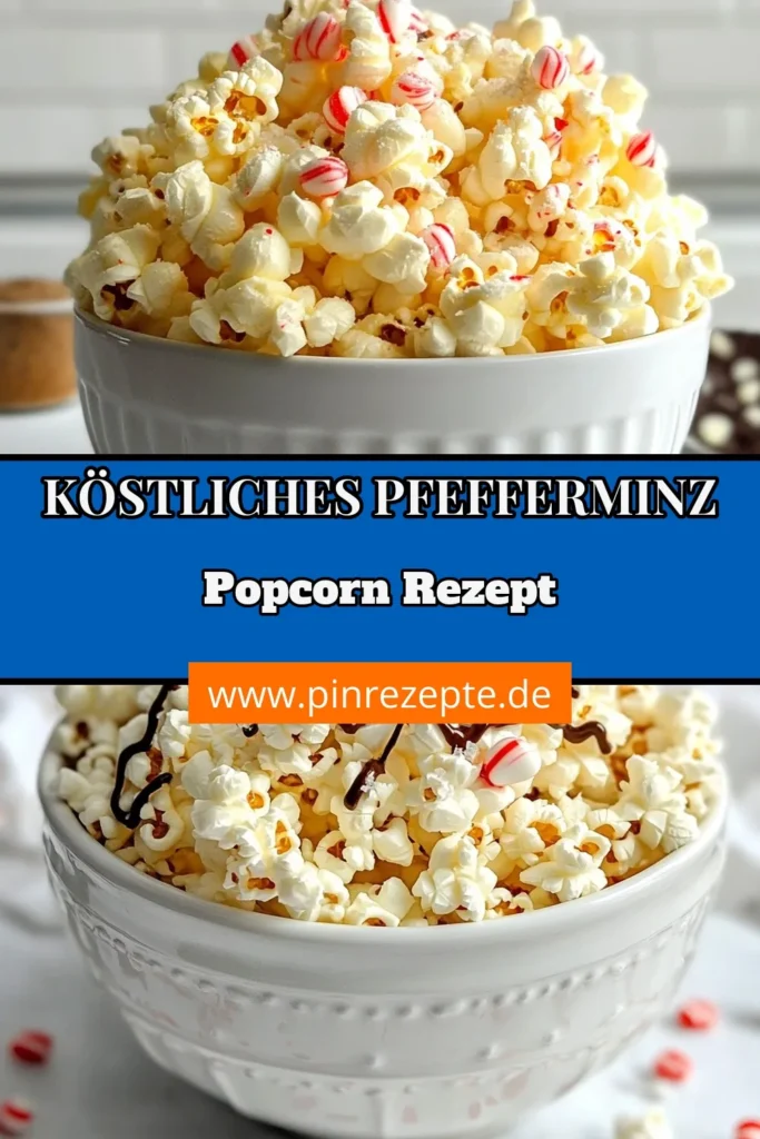 Entdecken Sie dieses köstliche Rezept für Pfefferminz-Bark-Popcorn! Ideal als festlicher Snack mit Pfefferminz, begeistert es mit einer Kombination aus Popcorn, weißer Schokolade und Zuckerminzstückchen. Perfekt für die Weihnachtszeit, ist dieses süße Popcorn Rezept einfach zuzubereiten und ein Hit für jede Feier. Lassen Sie sich von unseren Weihnachts-Snacks Ideen inspirieren und probieren Sie es aus! #PfefferminzBarkPopcorn #WeihnachtsSnacks #SüßesPopcornRezept #FestlicheSnacks
