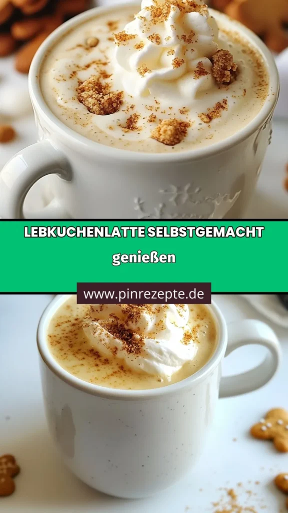 Entdecke das perfekte Weihnachtsgetränk mit unserem köstlichen Lebkuchen Latte! Dieser traumhafte Ingwer Kaffee vereint die Aromen von Melasse, Zimt und Ingwer in einer cremigen, veganen Latte, die ideal für die festliche Jahreszeit ist. Einfach zuzubereiten und ein wahrhaftiges Dessert Kaffee Erlebnis! Lass dir diesen Genuss nicht entgehen - speichere das Rezept und teile es mit Freunden! #LebkuchenLatte #IngwerKaffee #VeganeLatte #Weihnachtsgetränk