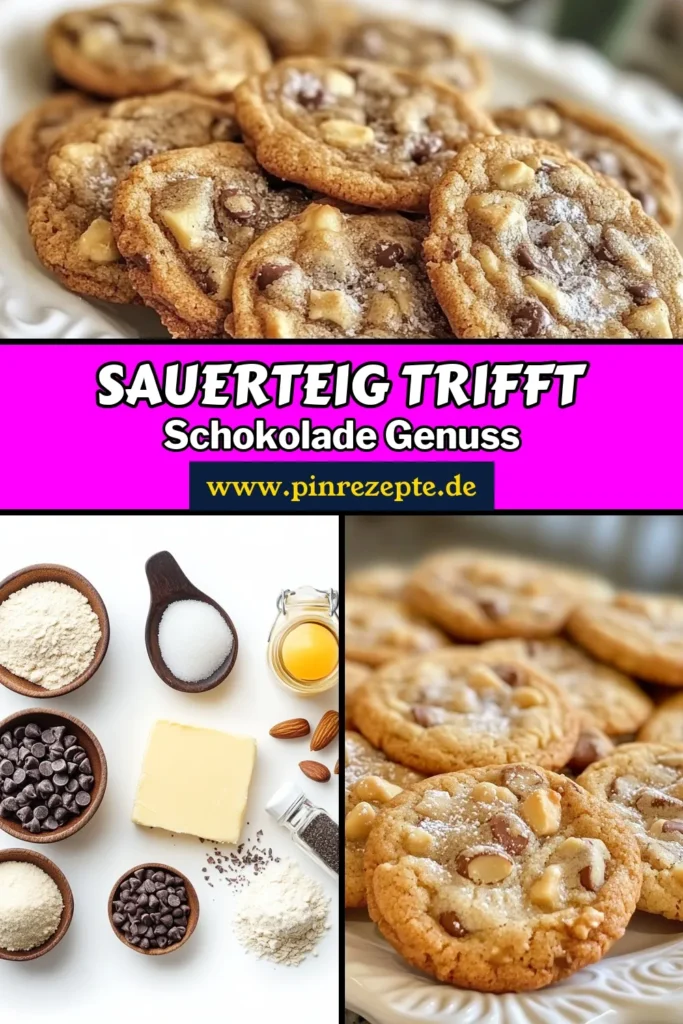 Entdecken Sie das perfekte Rezept für unsere köstlichen Choco-Sauerteigkekse! Diese Kekse mit Sauerteig sind nicht nur einfach zuzubereiten, sondern bieten auch einen unwiderstehlichen Geschmack. Mit diesem Schokoladenkekse Rezept bringen Sie Abwechslung in Ihre schnelle Keksrezepte. Ideal für jede Gelegenheit – Sauerteig Kekse backen war noch nie so einfach! Speichern Sie das Rezept und probieren Sie es aus! #ChocoSauerteigkekse #SauerteigKekse #Schokoladenkekse #Keksrezepte