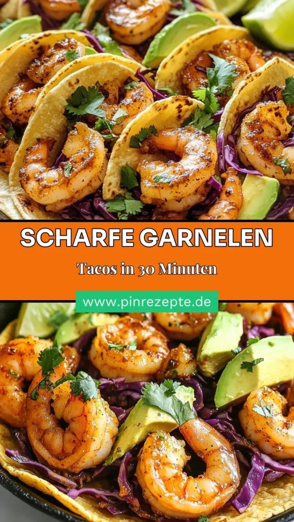 Entdecke unser köstliches Rezept für scharfe Garnelen Tacos, die mit Knoblauch und Avocado perfekt harmonieren. Diese schnellen Taco Rezepte sind ideal für ein schnelles Abendessen. Bereite pikante Meeresfrüchte Tacos in nur 30 Minuten zu und genieße den intensiven Geschmack der Knoblauch Garnelen. Probiere es jetzt aus und verwandle deine nächste Mahlzeit! #scharfeGarnelenTacos #KnoblauchGarnelenRezept #TacosmitAvocado #schnelleTacoRezepte