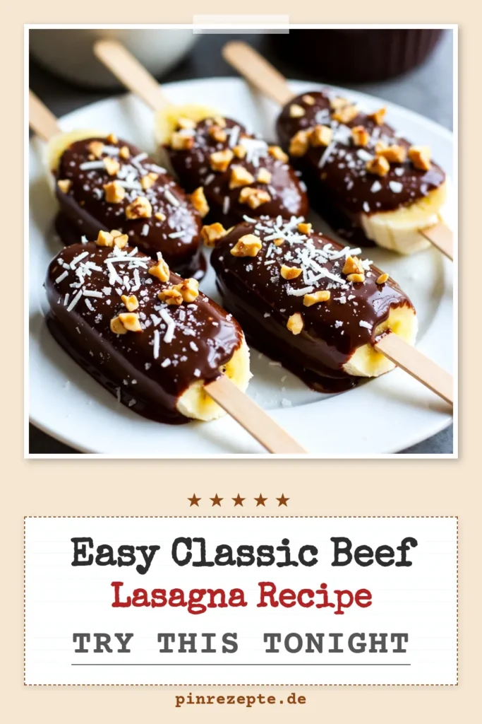 Entdecke das köstliche Rezept für Schokoladenüberzogene Bananen! Diese Bananen-Lutschstangen sind der perfekte Schokoladen-Bananen Snack und eine gesunde Option unter den einfachen Bananen-Desserts. Ideal für Kinder und Erwachsene, ganz leicht zuzubereiten! Probiere sie aus und genieße diese gesunden Schokoladenleckereien. Speichere das Rezept jetzt für deinen nächsten süßen Genuss! #SchokoladenüberzogeneBananen #BananenLutschstangenRezept #SchokoladenSnack #GesundeDesserts