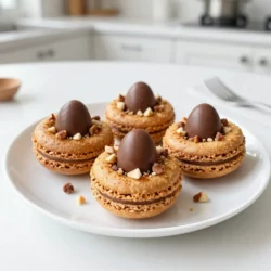 Um die besten Kokos-Makronen-Nester zu machen, braucht man einige wichtige Zutaten: - 2 ½ Tassen geraspelte Kokosnuss (zuckerhaltig oder ungesüßt) - 1 Tasse gezuckerte Kondensmilch - 1 Teelöffel Vanilleextrakt - 2 große Eiweiße - ¼ Teelöffel Salz - 1 Tasse Mini-Schokoladeneier (für die Füllung) Diese Zutaten sorgen für den perfekten Geschmack und die richtige Textur. Die Kokosnuss bringt die süße, tropische Note. Die gezuckerte Kondensmilch fügt Feuchtigkeit und Süße hinzu. Vanilleextrakt rundet alles ab und macht die Mischung noch aromatischer. Um deinen Nester mehr Crunch zu geben, kannst du folgende Zutaten hinzufügen: - ¼ Tasse gehackte Nüsse (z.B. Mandeln oder Walnüsse) Diese Nüsse bringen nicht nur Textur, sondern auch einen nussigen Geschmack. Wenn du es knuspriger magst, sind die Nüsse eine tolle Wahl. Bei der Auswahl der Kokosnuss gibt es einige Dinge zu beachten: - Geraspelte Kokosnuss: Du kannst zwischen zuckerhaltiger und ungesüßter Kokosnuss wählen. Ungesüßt gibt einen reinen Kokosgeschmack. - Frische: Achte darauf, dass die Kokosnuss frisch aussieht und nicht ranzig riecht. - Marke: Wähle bekannte Marken, die hochwertige Kokosnüsse anbieten. Mit diesen Tipps findest du die besten Zutaten für deine Kokos-Makronen-Nester. Bereit für den Backspaß? {{ingredient_image_2}} Heizen Sie den Ofen auf 163°C (325°F) vor. Diese Temperatur sorgt für perfekte Nester. Bereiten Sie ein Backblech vor, indem Sie es mit Backpapier auslegen. Das Papier hilft, die Nester nicht kleben zu lassen. In einer großen Schüssel vermengen Sie die geraspelte Kokosnuss, die gezuckerte Kondensmilch und den Vanilleextrakt. Rühren Sie alles gut um, bis die Kokosnuss gleichmäßig bedeckt ist. Diese Mischung sorgt für einen köstlichen Geschmack. In einer separaten Schüssel schlagen Sie die Eiweiße mit dem Salz steif. Verwenden Sie einen Handmixer, bis weiche Spitzen entstehen. Seien Sie vorsichtig, wenn Sie das Eiweiß in die Kokosnussmischung unterheben. Mischen Sie sanft, um die Luftigkeit zu bewahren. Formen Sie mit Ihren Händen kleine Nester von etwa 4 cm Durchmesser. Legen Sie sie auf das vorbereitete Backblech. Lassen Sie genug Platz zwischen den Nestern. Drücken Sie mit einem Löffel in die Mitte jedes Nestes eine Vertiefung. So schaffen Sie Platz für die Schokoladeneier. Backen Sie die Nester 15-20 Minuten. Sie sind fertig, wenn die Ränder goldbraun sind. Nehmen Sie das Blech aus dem Ofen und lassen Sie die Nester vollständig abkühlen. Nach dem Abkühlen fügen Sie in jedes Nest die Mini-Schokoladeneier ein. Wenn Sie mögen, streuen Sie gehackte Nüsse darüber für extra Crunch. Diese Nester sehen nicht nur toll aus, sie schmecken auch fantastisch! Um die perfekte Konsistenz zu erhalten, vermengen Sie die Zutaten gut. Die geraspelte Kokosnuss sollte gleichmäßig mit der gezuckerten Kondensmilch bedeckt sein. Achten Sie darauf, dass das Eiweiß steif geschlagen ist. Das sorgt für eine luftige Textur. Wenn die Mischung zu trocken wirkt, fügen Sie etwas mehr Kondensmilch hinzu. Ist sie zu feucht, geben Sie mehr Kokosnuss dazu. Die Backzeit und Temperatur sind entscheidend für das Gelingen der Nester. Heizen Sie den Ofen auf 163°C vor, um eine gleichmäßige Wärme zu gewährleisten. Backen Sie die Nester 15 bis 20 Minuten. Die Ränder sollten goldbraun sein, während die Mitte leicht weich bleibt. Lassen Sie die Nester nach dem Backen auf dem Blech abkühlen. So behalten sie ihre Form und fallen nicht auseinander. Die Dekoration macht die Nester besonders ansprechend. Sie können die Nester mit Mini-Schokoladeneiern füllen, um einen süßen Kontrast zu schaffen. Streuen Sie gehackte Nüsse darüber, um zusätzlichen Crunch zu bieten. Für festliche Anlässe können Sie die Nester auf einer schönen Platte anrichten. Fügen Sie ein paar zusätzliche Schokoladeneier rundherum hinzu. Das sieht toll aus und zieht alle Blicke auf sich. Pro Tipps Frische Zutaten: Verwenden Sie frische, hochwertige Kokosnuss und Kondensmilch für den besten Geschmack. Eiweiß richtig schlagen: Stellen Sie sicher, dass die Schüssel für das Eiweiß sauber und fettfrei ist, um optimale Ergebnisse beim Schlagen zu erzielen. Backzeit im Auge behalten: Überwachen Sie die Nester während des Backens, um sicherzustellen, dass sie nicht zu dunkel werden. Kreative Füllungen: Experimentieren Sie mit verschiedenen Füllungen wie getrockneten Früchten oder anderen Schokoladensorten für eine persönliche Note. {{image_4}} Um eine vegane Version der Kokos-Makronen-Nester zu machen, ersetzen Sie die Eier. Nutzen Sie einfach 1/4 Tasse Apfelmus oder einen Esslöffel Leinsamen, gemischt mit Wasser. Diese Zutaten binden die Mischung gut. Für die Kondensmilch können Sie eine pflanzliche Alternative verwenden. Kokosmilch oder eine andere pflanzliche Milch funktionieren gut. So bleibt der Geschmack köstlich und die Nester bleiben fest. Die Füllung ist flexibel. Statt Mini-Schokoladeneiern können Sie verschiedene Süßigkeiten verwenden. Gummibärchen oder Trockenfrüchte passen auch gut. Sie können auch kleine Stücke von Fruchtgummis hineinlegen. Für einen nussigen Geschmack sind gehackte Mandeln oder Walnüsse eine tolle Wahl. Diese Alternativen machen die Nester bunt und interessant. Wenn Sie verschiedene Geschmäcker ausprobieren möchten, fügen Sie Gewürze hinzu. Eine Prise Zimt oder Muskatnuss kann einen neuen Twist geben. Wer es schokoladiger mag, kann Kakaopulver in die Kokosnussmischung geben. Achten Sie darauf, den Zuckergehalt entsprechend anzupassen. Probieren Sie auch andere Nussarten aus, um verschiedene Texturen zu erreichen. Diese kleinen Änderungen machen jedes Nest einzigartig und lecker. Um die frischen Kokos-Makronen-Nester zu lagern, lege sie in einen luftdichten Behälter. Dies hält sie frisch und verhindert, dass sie austrocknen. Achte darauf, dass die Nester nicht übereinander liegen. Das schützt die Form und die Schokolade. Im Kühlschrank bleiben die Nester etwa eine Woche frisch. Du kannst sie in den luftdichten Behälter legen, den ich oben erwähnt habe. So bleibt der Geschmack erhalten. Wenn du die Nester länger aufbewahren möchtest, ist das Einfrieren eine gute Option. Um die Nester einzufrieren, lege sie auf ein Backblech und friere sie zuerst ein. Danach kannst du sie in einen gefrierfesten Behälter umfüllen. So kannst du sie bis zu drei Monate aufbewahren. Zum Auftauen einfach bei Raumtemperatur lassen. So bleiben die Nester weich und lecker. Um die Nester glutenfrei zu machen, verwenden Sie nur glutenfreie Zutaten. Kokosnuss ist von Natur aus glutenfrei. Achten Sie darauf, dass die anderen Zutaten, wie gezuckerte Kondensmilch und Schokoladeneier, ebenfalls glutenfrei sind. Prüfen Sie die Verpackungen, um sicherzugehen. So können Sie sicher genießen, ohne sich um Gluten sorgen zu müssen. Ja! Sie können die Schokoladeneier durch viele andere Leckereien ersetzen. Probieren Sie kleine Fruchtgummis oder Mini-Marshmallows aus. Auch getrocknete Früchte wie Cranberries oder Aprikosen passen gut. Wählen Sie, was Ihnen am besten gefällt. Es wird die Nester noch bunter und interessanter machen! Wenn die Nester beim Backen auseinanderfallen, kann das an der Mischung liegen. Achten Sie darauf, die Eiweiße gut zu schlagen, bis sie steif sind. Dies hilft, die Nester zusammenzuhalten. Außerdem sollten Sie die Nester nicht zu groß formen. Halten Sie sie klein und drücken Sie die Mitte gut zusammen. So bleiben sie fest und lecker! Kokos-Makronen-Nester sind einfach zu machen und so lecker. Wir haben die Hauptzutaten, die Zubereitung und wichtige Tipps durchgenommen. Mit ein paar Tricks erreichst du die perfekte Konsistenz und lagern kannst du sie auch ganz einfach. Wenn du Variationen ausprobierst oder Anpassungen machst, bleibt es spannend. Egal ob für Feste oder den Alltag, diese Nester sind ein Hit. Jetzt bist du bereit, deine eigenen köstlichen Kokos-Makronen-Nester zu backen. Viel Spaß beim Ausprobieren!