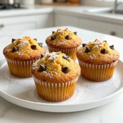 - 240 g Kürbispüree (nicht das Kürbiskuchengemisch) - 120 g ungesüßter Apfelmus - 100 g brauner Zucker, fest gepackt - 50 g Kristallzucker - 2 große Eier - 1 Teelöffel Vanilleextrakt - 190 g Weizenmehl (Type 405) - 1/2 Teelöffel Natron - 1 Teelöffel Backpulver - 1 Teelöffel gemahlener Zimt - 1/2 Teelöffel gemahlene Muskatnuss - 1/2 Teelöffel Salz - 170 g halbsoße Schokoladenstückchen - 30 g gehackte Walnüsse oder Pecannüsse für zusätzlichen Biss Verwenden Sie frisches Kürbispüree, wenn möglich. Es hat einen besseren Geschmack und mehr Nährstoffe. Konserviertes Püree ist praktisch und oft gleichwertig, aber prüfen Sie die Zutatenliste. Achten Sie auf Zusatzstoffe. Wenn Sie Apfelmus verwenden, wählen Sie ungesüßte Optionen. So haben Sie mehr Kontrolle über den Zuckergehalt. Diese Zutaten machen die Muffins saftig und lecker. {{ingredient_image_2}} Heizen Sie den Ofen auf 175°C vor. Legen Sie ein Muffinblech mit Papierförmchen aus oder fetten Sie es leicht ein. Dies verhindert, dass die Muffins kleben bleiben. Ein gut vorbereitetes Blech sorgt für ein einfaches Herausnehmen der Muffins. Geben Sie in eine große Schüssel 240 g Kürbispüree, 120 g ungesüßten Apfelmus, 100 g braunen Zucker und 50 g Kristallzucker. Fügen Sie 2 große Eier und 1 Teelöffel Vanilleextrakt hinzu. Mischen Sie alles mit einem Schneebesen, bis die Masse glatt ist. Eine homogene Mischung ist wichtig für die spätere Textur. In einer anderen Schüssel vermengen Sie 190 g Weizenmehl, 1/2 Teelöffel Natron, 1 Teelöffel Backpulver, 1 Teelöffel gemahlenen Zimt, 1/2 Teelöffel gemahlene Muskatnuss und 1/2 Teelöffel Salz. Verquirlen Sie die trockenen Zutaten gut. Dies sorgt dafür, dass sich die Backtriebmittel gleichmäßig verteilen. Fügen Sie die trockenen Zutaten langsam zu den nassen Zutaten hinzu. Rühren Sie vorsichtig, bis alles gerade so vermischt ist. Übermixen Sie den Teig nicht! Er sollte dick und klumpig sein. Fügen Sie dann 170 g Schokoladenstückchen hinzu und falten Sie sie vorsichtig ein. Wenn Sie Nüsse verwenden möchten, können Sie 30 g gehackte Walnüsse oder Pecannüsse jetzt hinzufügen. Nutzen Sie einen Löffel oder einen Eisportionierer, um den Teig in die Muffinförmchen zu füllen. Füllen Sie jedes Förmchen etwa zu 3/4. Dies gibt den Muffins Platz zum Aufgehen. Backen Sie die Muffins 18 bis 20 Minuten lang. Überprüfen Sie mit einem Zahnstocher, ob sie durchgebacken sind. Lassen Sie die Muffins 5 Minuten im Blech abkühlen. Danach setzen Sie sie auf ein Kuchengitter, um vollständig abzukühlen. Dies verhindert, dass die Muffins matschig werden. Genießen Sie die warmen Muffins mit einem Getränk Ihrer Wahl! Um perfekte Muffins zu backen, sollten Sie einige Fehler vermeiden. - Messen Sie die Zutaten genau. - Rühren Sie den Teig nicht zu lange. - Lassen Sie den Teig nicht zu lange stehen. - Überfüllen Sie die Muffinförmchen nicht. Jeder dieser Fehler kann die Textur und den Geschmack der Muffins beeinflussen. Achten Sie darauf, die Mischung nur zu rühren, bis alles zusammenkommt. Ein klumpiger Teig ist in Ordnung. Die Backzeit für diese Muffins liegt bei 18 bis 20 Minuten. - Überprüfen Sie die Muffins nach 18 Minuten. - Stecken Sie einen Zahnstocher in die Mitte eines Muffins. - Wenn er sauber herauskommt, sind die Muffins fertig. Wenn der Zahnstocher noch Teig hat, backen Sie sie weiter. Achten Sie darauf, die Muffins nicht zu lange zu backen. So bleiben sie schön saftig. Haben Sie Kürbispüree übrig? Nutzen Sie es kreativ! - Fügen Sie es zu Smoothies hinzu. - Verwenden Sie es in Suppen oder Saucen. - Machen Sie Kürbisbrot oder -kekse. Kürbispüree ist vielseitig. Es bringt Geschmack und Nährstoffe in viele Gerichte. Experimentieren Sie und finden Sie neue Lieblingsrezepte! Pro Tipps Die richtige Kürbissorte: Verwenden Sie Hokkaido- oder Butternut-Kürbis für das beste Geschmackserlebnis. Diese Sorten sind süß und bieten eine cremige Textur, die den Muffins zugutekommt. Variationen der Schokoladenstückchen: Experimentieren Sie mit verschiedenen Schokoladensorten wie Zartbitter oder Weiße Schokolade, um den Geschmack Ihrer Muffins zu variieren und neue Geschmackskombinationen zu entdecken. Teig nicht übermixen: Achten Sie darauf, den Teig nur zu mischen, bis die Zutaten gerade so vermengt sind. Übermischung kann zu zähen Muffins führen, da das Gluten im Mehl aktiviert wird. Richtige Lagerung: Bewahren Sie die Muffins in einem luftdichten Behälter auf, um ihre Frische zu erhalten. Sie können sie auch einfrieren und bei Bedarf auftauen. {{image_4}} Ich liebe es, Muffins für alle zugänglich zu machen. Für glutenfreie Kürbis-Schokoladenstückchen-Muffins kannst du einfach das Weizenmehl durch eine glutenfreie Mehlmischung ersetzen. Diese Mehlmischungen enthalten oft Reis-, Mais- oder Kartoffelmehl. Achte darauf, dass du eine Mischung wählst, die für Backwaren geeignet ist. Glutenfreie Muffins können etwas trockener sein, also füge einen Esslöffel mehr Apfelmus hinzu. So bleiben sie schön saftig. Wenn du vegane Muffins machen möchtest, ersetze die Eier durch geschrotete Leinsamen. Mische hierfür einen Esslöffel geschrotete Leinsamen mit drei Esslöffeln Wasser. Lass die Mischung fünf Minuten stehen, bis sie dick wird. Du kannst auch den Apfelmus verwenden, um die Eier zu ersetzen. Achte darauf, dass du veganen Schokoladenstückchen verwendest. So bleibt das Rezept komplett pflanzlich und lecker! Um mehr Abwechslung zu bieten, füge verschiedene Zutaten hinzu. Gehackte Nüsse wie Walnüsse oder Pecannüsse geben den Muffins einen tollen Biss. Du kannst auch Gewürze wie Ingwer oder Nelken hinzufügen für eine würzigere Note. Ein Schuss Espresso-Pulver hebt den Schokoladengeschmack hervor und macht die Muffins besonders. Experimentiere mit verschiedenen Aromen, um deine perfekten Kürbis-Schokoladenstückchen-Muffins zu finden. Um die Muffins frisch zu halten, lege sie in einen luftdichten Behälter. Dies schützt sie vor Feuchtigkeit und Luft. Die Muffins bleiben so für etwa drei Tage frisch. Wenn du sie länger aufbewahren möchtest, ist das Einfrieren eine gute Option. Um die Muffins einzufrieren, lasse sie zuerst vollständig abkühlen. Wickele jeden Muffin in Frischhaltefolie ein. Lege sie dann in einen Gefrierbeutel oder einen festen Behälter. So bleiben sie bis zu drei Monate haltbar. Wenn du sie genießen möchtest, lasse sie einfach bei Raumtemperatur auftauen oder wärme sie kurz im Ofen auf. Hier sind einige Tipps, um die Frische deiner Muffins zu bewahren: - Vermeide direkte Sonne: Lagere die Muffins an einem kühlen, dunklen Ort. - Verwende Backpapier: Lege ein Stück Backpapier zwischen die Muffins, wenn du sie stapelst. So kleben sie nicht zusammen. - Füge eine Scheibe Brot hinzu: Ein Stück frisches Brot im Behälter hilft, die Muffins feucht zu halten. Mit diesen einfachen Tipps bleiben deine Kürbis-Schokoladenstückchen-Muffins lecker und frisch! Die Muffins sind bei Zimmertemperatur etwa 3 bis 5 Tage haltbar. Bewahren Sie sie in einem luftdichten Behälter auf. Im Kühlschrank halten sie bis zu einer Woche. Wenn Sie die Muffins länger aufbewahren möchten, frieren Sie sie ein. So bleiben sie bis zu 3 Monate frisch. Ja, Sie können Kürbispüree leicht selbst machen. Nehmen Sie einen frischen Kürbis, schneiden Sie ihn in Hälften, und entfernen Sie die Kerne. Backen Sie die Hälften bei 180°C für etwa 45 Minuten, bis das Fleisch weich ist. Pürieren Sie das weiche Fruchtfleisch in einem Mixer oder mit einem Pürierstab. So erhalten Sie frisches, leckeres Kürbispüree. Um den Zuckergehalt zu senken, verwenden Sie weniger braunen Zucker oder Kristallzucker. Sie können auch mehr ungesüßten Apfelmus verwenden. Dies sorgt für Süße ohne zusätzlichen Zucker. Eine weitere Option sind natürliche Süßstoffe wie Honig oder Stevia. Achten Sie darauf, die Flüssigkeitsmenge entsprechend anzupassen. Eier können durch verschiedene Zutaten ersetzt werden. Eine beliebte Wahl ist Apfelmus. Verwenden Sie 60 g Apfelmus für ein Ei. Auch Leinsamen sind eine gute Option. Mischen Sie 1 Esslöffel gemahlene Leinsamen mit 3 Esslöffeln Wasser. Lassen Sie die Mischung 5 Minuten ruhen. Sie können auch Chiasamen verwenden, die ähnlich funktionieren. Die Kürbis-Schokoladenstückchen-Muffins sind einfach zuzubereiten und lecker. Wir haben die Hauptzutaten besprochen und Variationen erkundet, um jeden Geschmack zu treffen. Die Schritt-für-Schritt-Anleitung macht das Backen leicht. Tipps helfen, Fehler zu vermeiden und die Muffins perfekt zu gestalten. Nutzen Sie diese Tipps, um Ihre Muffins frisch zu halten und kreativ zu sein. Genießen Sie das Backen und die köstlichen Ergebnisse!