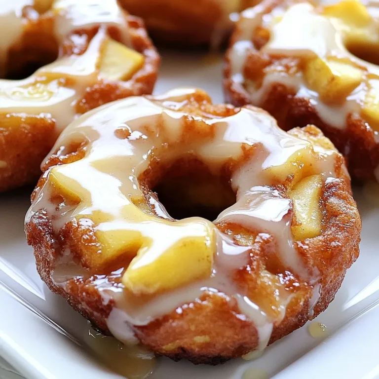 Für köstliche Apfelkrapfen brauche ich folgende Zutaten: - 2 Tassen Weizenmehl - 1 Esslöffel Backpulver - 1/2 Teelöffel Salz - 1 Teelöffel Zimt - 1/4 Teelöffel Muskatnuss - 1/4 Tasse granulierten Zucker - 2 große Äpfel, geschält, entkernt und gewürfelt (vorzugsweise Granny Smith) - 1/2 Tasse Buttermilch - 1 großes Ei - 1 Teelöffel Vanilleextrakt - Pflanzenöl zum Frittieren - 1/2 Tasse Ahornsirup - 1 Tasse Puderzucker - 1/4 Teelöffel Vanilleextrakt (für den Glasur) - Eine Prise Salz (für den Glasur) Ich empfehle, Granny Smith-Äpfel zu wählen. Sie sind säuerlich und geben den Krapfen einen frischen Geschmack. Achte darauf, dass die Äpfel fest und knackig sind. Überreife Äpfel können matschig werden. Du kannst auch andere Sorten probieren, aber achte auf den Geschmack. Äpfel sollten immer frisch sein. Hier sind die Utensilien, die ich für die Zubereitung brauche: - Eine große Schüssel für die trockenen Zutaten - Eine weitere Schüssel für die nassen Zutaten - Ein Schneebesen oder eine Gabel zum Mischen - Ein Esslöffel für die Teigportionierung - Eine tiefe Pfanne oder ein Topf zum Frittieren - Ein Küchenthermometer zur Kontrolle der Öltemperatur - Küchenpapier zum Abtropfen der Krapfen Mit diesen Zutaten und Utensilien bist du bereit, köstliche Apfelkrapfen zu zaubern! {{ingredient_image_2}} Zuerst brauchst du eine mittelgroße Schüssel. Hier gibst du die trockenen Zutaten hinein. Das sind: - 2 Tassen Weizenmehl - 1 Esslöffel Backpulver - 1/2 Teelöffel Salz - 1 Teelöffel Zimt - 1/4 Teelöffel Muskatnuss - 1/4 Tasse granulierten Zucker Mische diese Zutaten gut. Achte darauf, dass alles gleichmäßig verteilt ist. Das ist wichtig für den Geschmack. Wenn du das geschafft hast, kannst du mit den nassen Zutaten fortfahren. Nimm eine separate Schüssel für die feuchten Zutaten. Hier kommen folgende Zutaten hinein: - 1/2 Tasse Buttermilch - 1 großes Ei - 1 Teelöffel Vanilleextrakt Rühre alles gut um. Du willst, dass die Mischung schön glatt ist. Jetzt kannst du die feuchten Zutaten nach und nach zu den trockenen Zutaten geben. Mische vorsichtig, bis ein Teig entsteht. Achte darauf, nicht zu lange zu rühren. Jetzt ist es Zeit, die gewürfelten Äpfel hinzuzufügen. Du brauchst zwei große Äpfel. Diese sollten geschält, entkernt und gewürfelt sein. Am besten nimmst du Granny Smith Äpfel. Mische die Äpfel vorsichtig in den Teig. So sind sie gleichmäßig verteilt. Erhitze in einem tiefen Topf oder einer Pfanne etwa 5 cm Pflanzenöl auf 175°C. Um zu prüfen, ob das Öl heiß genug ist, kannst du einen kleinen Teigklumpen hineinwerfen. Wenn er sofort hochkommt, ist das Öl bereit. Nimm einen Esslöffel und forme mit ihm etwa 1/4 Tasse des Teigs. Setze den Teig vorsichtig ins heiße Öl. Du kannst mehrere Krapfen gleichzeitig frittieren, aber überfülle die Pfanne nicht. Frittiere die Krapfen für etwa 3-4 Minuten pro Seite. Sie sollten goldbraun und durchgebacken sein. Sobald die Krapfen fertig sind, nimm sie mit einem Schöpflöffel heraus. Lass sie auf einem mit Küchenpapier ausgelegten Teller abtropfen. Wiederhole diesen Schritt mit dem restlichen Teig. Jetzt sind die Krapfen bereit für die Glasur. Lass sie etwas abkühlen, bevor du sie glasierst. Beim Frittieren von Apfelkrapfen ist Geduld wichtig. Viele machen den Fehler, die Krapfen zu früh ins Öl zu geben. Das Öl muss heiß genug sein. Teste die Temperatur mit einem kleinen Teigstück. Wenn es sofort aufsteigt, ist das Öl bereit. Achte darauf, nicht zu viel Teig auf einmal zu frittieren. Die Krapfen brauchen Platz, um gleichmäßig zu garen. Zu viele Krapfen auf einmal können die Temperatur senken und die Krapfen werden fettig. Die Glasur ist der Star dieser Krapfen. Mische Ahornsirup, Puderzucker und etwas Vanilleextrakt in einer Schüssel. Rühre kräftig, bis die Glasur glatt ist. Wenn sie zu dick ist, füge etwas mehr Sirup hinzu. Wenn sie zu dünn ist, mehr Puderzucker. Tauche die Krapfen schnell in die Glasur, bevor sie abkühlen. So bleibt die Glasur besser haften. Lass die Krapfen nach dem Glasieren kurz auf einem Rost stehen, damit die Glasur aushärtet. Für die besten Ergebnisse benutze einen hohen Topf oder eine Fritteuse. Das sorgt für gleichmäßige Hitze. Frittiere die Krapfen bei 175°C. Verwende ein Küchenthermometer, um die Temperatur zu prüfen. Wenn du keinen Thermometer hast, teste es mit einem kleinen Teigstück. Achte darauf, die Krapfen nicht zu lange zu frittieren. Nach 3-4 Minuten sollten sie goldbraun und knusprig sein. Lass sie auf Küchenpapier abtropfen, um überschüssiges Öl zu entfernen. Pro Tipps Die richtigen Äpfel wählen: Verwende Granny Smith Äpfel für ihren säuerlichen Geschmack, der gut mit der Süße des Zuckergusses harmoniert. Teig nicht übermixen: Mische die Zutaten nur so lange, bis sie gerade kombiniert sind, um zarte Krapfen zu erhalten. Öltemperatur überprüfen: Verwende ein Küchenthermometer, um sicherzustellen, dass das Öl die richtige Temperatur hat; zu heißes Öl kann die Krapfen außen verbrennen, während sie innen roh bleiben. Glasur anpassen: Wenn die Glasur zu dick ist, füge etwas mehr Ahornsirup hinzu, um die gewünschte Konsistenz zu erreichen. {{image_4}} Du kannst die Apfelkrapfen einfach aufpeppen. Zum Beispiel, füge mehr Zimt hinzu. Eine Prise Ingwer oder Nelken gibt einen tollen Geschmack. Experimentiere mit Muskatnuss für eine warme Note. Jede Gewürzvariation macht die Krapfen einzigartig. Möchtest du glutenfreie Krapfen? Ersetze das Weizenmehl durch eine glutenfreie Mischung. Achte darauf, dass die Mischung Xanthan oder ein Bindemittel enthält. So bleiben die Krapfen locker und lecker. Du kannst auch Mandelmehl verwenden. Es gibt den Krapfen einen nussigen Geschmack. Granny Smith Äpfel sind perfekt. Du kannst aber auch andere Sorten verwenden. Honeycrisp bringt eine süße Note. Braeburn Äpfel sind würziger und geben einen tollen Kontrast. Probiere verschiedene Apfelsorten, um deinen Lieblingsgeschmack zu finden. Bewahre die Krapfen in einem luftdichten Behälter auf. Dies hilft, sie frisch zu halten. Du kannst sie auch mit etwas Küchenpapier zwischen den Schichten lagern. So bleibt die Feuchtigkeit erhalten, und sie werden nicht matschig. Die Krapfen sind bei richtiger Lagerung etwa 2 bis 3 Tage haltbar. Nach diesem Zeitraum können sie an Geschmack verlieren. Für eine längere Haltbarkeit kannst du sie auch einfrieren. Um die Krapfen aufzuwärmen, benutze den Toaster oder Ofen. Das macht sie wieder knusprig. Vermeide die Mikrowelle, da sie die Krapfen weich und gummiartig machen kann. Erhitze sie bei 180°C für etwa 5 bis 7 Minuten. So schmecken sie fast wie frisch frittiert! Die Zubereitung dauert insgesamt etwa 30 Minuten. Davon sind 15 Minuten für die Vorbereitung nötig. Die restlichen 15 Minuten sind zum Frittieren und Glasieren der Krapfen. So kannst du schnell in den Genuss dieser leckeren Nascherei kommen. Ja, du kannst die Krapfen im Voraus zubereiten. Frittiere die Krapfen einfach und lasse sie abkühlen. Bewahre sie in einem luftdichten Behälter auf. Du kannst sie bis zu zwei Tage lagern. Wenn du sie aufwärmen möchtest, lege sie für ein paar Minuten in den Ofen. So bleiben sie knusprig. Apfelkrapfen passen gut zu vielen Beilagen und Getränken. Hier sind einige Vorschläge: - Eine Tasse frisch gebrühter Kaffee - Ein Glas kalte Milch - Eine Portion Vanilleeis - Ein Klecks Schlagsahne Diese Kombinationen machen dein Krapfen-Erlebnis noch besser! Ahorn-glasierte Apfelkrapfen sind ein wahrer Genuss. Wir haben die besten Zutaten und Tipps besprochen, um tolle Krapfen zuzubereiten. Die Schritte sind einfach, von der Vorbereitung der Zutaten bis zum Frittieren. Ich habe auch häufige Fehler und Lagerungsmethoden klar erklärt. Variationen bieten neue Geschmäcker, die du probieren kannst. Jetzt bist du bereit, deine eigenen Krapfen zu machen. Viel Spaß beim Ausprobieren und Genießen dieser süßen Leckereien!