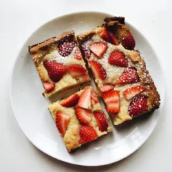 - 1 Tasse ungesalzene Butter, geschmolzen - 1 Tasse brauner Zucker, fest gepackt - 1/2 Tasse Kristallzucker - 2 Tassen Weizenmehl - 1 Teelöffel Backpulver Die Hauptzutaten sind die Basis für unsere leckeren Blondies. Die ungesalzene Butter gibt einen reichen Geschmack. Brauner Zucker macht die Blondies weich und süß. Der Kristallzucker sorgt für die perfekte Karamellnote. Weizenmehl und Backpulver geben dem Teig die nötige Struktur. - 1/4 Tasse frischer Zitronensaft - Schale von 1 Zitrone (abgerieben) - 2 große Eier - 2 Teelöffel Vanilleextrakt - 1 Tasse frische Erdbeeren, gewürfelt - 1/4 Tasse Puderzucker (zum Bestäuben) Die zusätzlichen Zutaten bringen Frische in die Blondies. Frische Erdbeeren sorgen für einen fruchtigen Biss. Zitronensaft und Zitronenschale verleihen einen spritzigen Geschmack. Die Eier binden alles zusammen und geben Feuchtigkeit. Vanilleextrakt rundet das Aroma ab. Schließlich bestäuben wir die Blondies mit Puderzucker für die süße Note. {{ingredient_image_2}} Heize deinen Ofen auf 175°C vor. Fette eine 23x23 cm Backform ein oder lege sie mit Backpapier aus. So lassen sich die Blondies später leicht herausnehmen. Nimm eine große Rührschüssel. Vermenge die geschmolzene Butter mit braunem Zucker und Kristallzucker. Rühre gut um, bis die Mischung glatt ist. Füge dann die Eier einzeln hinzu und rühre nach jeder Zugabe. Gib schließlich den Vanilleextrakt dazu. In einer anderen Schüssel kombinierst du das Weizenmehl, Backpulver, Salz, Zitronenschale und Zitronensaft. Mische die trockenen Zutaten nach und nach mit der feuchten Mischung. Rühre vorsichtig, bis alles gerade so verbunden ist. Jetzt kommt der beste Teil! Hebe vorsichtig die gewürfelten Erdbeeren unter den Teig. Achte darauf, nicht zu stark zu rühren, damit die Erdbeeren ganz bleiben. Verteile den Teig gleichmäßig in der Backform. Backe die Blondies 25-30 Minuten. Sie sind fertig, wenn die Ränder goldbraun sind und ein Zahnstocher sauber herauskommt. Lass die Blondies nach dem Backen etwa 10 Minuten in der Form abkühlen. Danach kannst du sie auf ein Kuchengitter setzen, um sie ganz abkühlen zu lassen. Um die perfekte Konsistenz für Ihre Erdbeer-Zitronen-Blondies zu erreichen, achten Sie darauf, die Mischung nicht zu überarbeiten. Zu viel Rühren macht die Blondies trocken und zäh. Mischen Sie die trockenen und feuchten Zutaten nur, bis sie gerade verbunden sind. Verwenden Sie auch frische Zutaten. Alte Eier oder Mehl können die Textur negativ beeinflussen. Ein bisschen Kreativität macht das Rezept spannender. Sie können gehackte Nüsse wie Walnüsse oder Mandeln hinzufügen. Diese geben den Blondies einen schönen Crunch. Auch Schokoladenstückchen passen gut zu den frischen Erdbeeren. Probieren Sie weiße oder dunkle Schokolade für einen süßen Akzent. Achten Sie darauf, die zusätzlichen Zutaten gleichmäßig zu verteilen, damit jeder Bissen lecker bleibt. Das Anrichten Ihrer Blondies ist ein wichtiger Schritt. Schneiden Sie die Blondies in gleichmäßige Stücke und legen Sie sie auf einen bunten Teller. Garnieren Sie sie mit frischen Erdbeeren und einer Zitronenscheibe für einen lebhaften Look. Ein leichtes Bestäuben mit Puderzucker verleiht den Blondies eine elegante Note. So wird jedes Stück zu einem Hingucker auf Ihrer Kaffeetafel. Pro Tipps Butter richtig schmelzen: Achten Sie darauf, die Butter sanft zu schmelzen, damit sie nicht zu heiß wird und sich trennt. Ideal ist es, sie in einem Wasserbad zu schmelzen. Frische Erdbeeren: Verwenden Sie reife, frische Erdbeeren für den besten Geschmack. Sie sollten süß und saftig sein, um die Blondies perfekt zu ergänzen. Teig nicht übermischen: Mischen Sie den Teig nur so lange, bis die trockenen Zutaten gerade so eingearbeitet sind. Ein übermischter Teig kann die Blondies zäh machen. Abkühlen lassen: Lassen Sie die Blondies nach dem Backen vollständig abkühlen, bevor Sie sie schneiden. So erhalten Sie saubere Schnitte und die Blondies fallen nicht auseinander. {{image_4}} Die Erdbeer-Zitronen-Blondies sind vielseitig. Du kannst andere Früchte nutzen, um Abwechslung zu schaffen. Im Sommer probiere Pfirsiche oder Himbeeren. Im Herbst sind Äpfel oder Birnen lecker. Diese Früchte fügen frische Aromen hinzu und machen die Blondies spannend. Achte darauf, die Früchte gleichmäßig zu verteilen. So erhält jeder Bissen einen fruchtigen Geschmack. Wenn du glutenfrei backen möchtest, gibt es tolle Optionen. Ersetze das Weizenmehl mit Mandelmehl oder glutenfreier Mehlmischung. Diese Mehle halten die Blondies weich und feucht. Du musst die Flüssigkeitsmenge leicht anpassen, um die richtige Konsistenz zu erreichen. Teste, wie die Blondies mit diesen Alternativen werden. So kannst du die Leckereien für alle zugänglich machen. Um den Geschmack deiner Blondies zu verändern, spiele mit Aromen. Füge einen Teelöffel Zitronenextrakt oder Vanilleextrakt hinzu. Diese Aromen geben den Blondies eine neue Dimension. Sie ergänzen die Früchte perfekt. Denke daran, die Menge so anzupassen, dass sie nicht zu stark wird. So bleiben die Erdbeer-Zitronen-Blondies ausgewogen und lecker. Um die Erdbeer-Zitronen-Blondies frisch zu halten, lege sie in einen luftdichten Behälter. So bleiben sie weich und lecker. Stelle den Behälter in den Kühlschrank. So kannst du die Blondies bis zu einer Woche genießen. Wenn du willst, kannst du die Blondies auch mit Pergamentpapier trennen. So kleben sie nicht zusammen. Um die Blondies einzufrieren, lasse sie zuerst vollständig abkühlen. Schneide sie dann in Stücke. Lege jedes Stück in Frischhaltefolie und dann in einen Gefrierbeutel. So bleiben sie bis zu drei Monate frisch. Zum Auftauen, nimm sie aus dem Gefrierfach und lasse sie bei Raumtemperatur stehen. Du kannst sie auch kurz in die Mikrowelle legen, um sie schneller warm zu machen. Die Haltbarkeit der Blondies hängt von der Lagerung ab. Im Kühlschrank sind sie etwa eine Woche gut. Im Gefrierfach halten sie bis zu drei Monate. Achte darauf, sie immer gut zu verpacken. So bleibt der Geschmack frisch und die Textur lecker. Die Zubereitung dauert insgesamt 45 Minuten. Die Vorbereitungszeit beträgt etwa 15 Minuten. Während dieser Zeit heizt sich der Ofen auf 175°C (350°F) vor. Sie können die Blondies in 25 bis 30 Minuten backen. Warten Sie dann 10 Minuten, bis sie abkühlen. So erhalten Sie perfekte, fruchtige Blondies! Ja, gefrorene Erdbeeren sind eine gute Option. Achten Sie darauf, sie zuerst aufzutauen und gut abzutropfen. So wird der Teig nicht zu feucht. Gehackte gefrorene Erdbeeren können auch gut in den Teig gemischt werden. Sie verlieren etwas Farbe, aber der Geschmack bleibt frisch und lecker. Es ist einfach, das Rezept vegan zu machen. Ersetzen Sie die Eier durch Apfelmus oder Leinsamen. Verwenden Sie pflanzliche Butter anstelle von ungesalzener Butter. So bleiben die Blondies saftig und schmackhaft. Diese Optionen funktionieren gut und machen das Rezept tierfreundlich! Zusammenfassend haben wir gelernt, wie man köstliche Erdbeer-Zitronen-Blondies macht. Die frischen Zutaten und einfache Schritte sind der Schlüssel. Achte auf die Konsistenz, um trockene Blondies zu vermeiden. Variiere das Rezept, um neue Geschmäcker zu entdecken. Schließlich ist die Lagerung wichtig, damit du lange Freude daran hast. Genieße dein Backerlebnis und teile die Blondies mit Freunden! Sie werden begeistert sein.